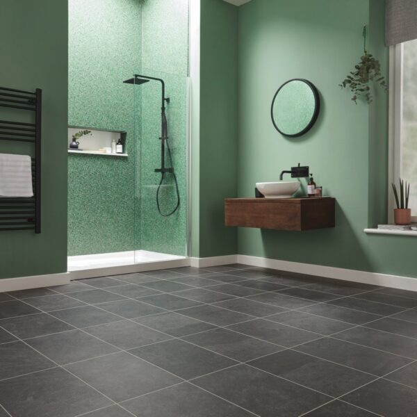karndean_vinyl floor_ST15 Black Riven Slate DS12 3mm Bathroom LS1_CM_knight tile