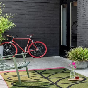 Orla Kiely Linear Stem olive – indoor/outdoor 060501