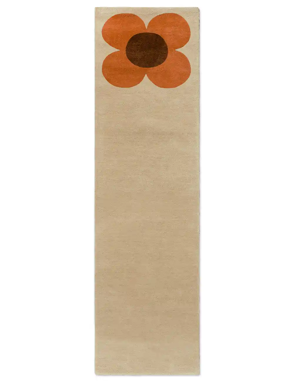 Orla Kiely Flower Placement Rug – Pumpkin / Ecru (158203) - Image 3
