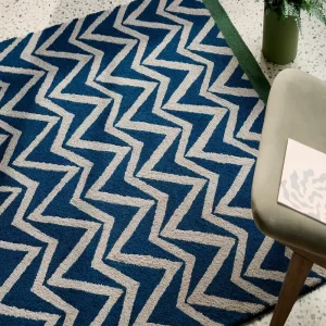 Scion dhurrie-blue-indoor/outdoor 426318