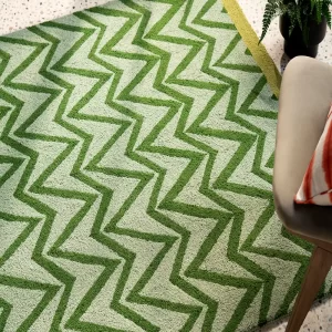 Scion dhurrie-green-indoor/outdoor 426307