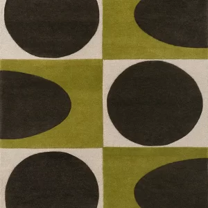 Orla Kiely Spot Square Rug – Walnut / Lichen (157907)