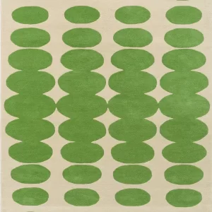 Orla Kiely Optical Oval Rug – Green / Cream (157707)