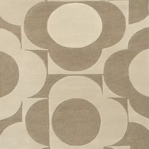 Orla Kiely Prism Flower Rug – Mushroom / Ecru (158009)