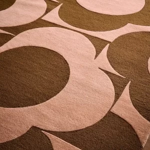 Orla Kiely Prism Flower Rug – Pink / Terracotta (158002)