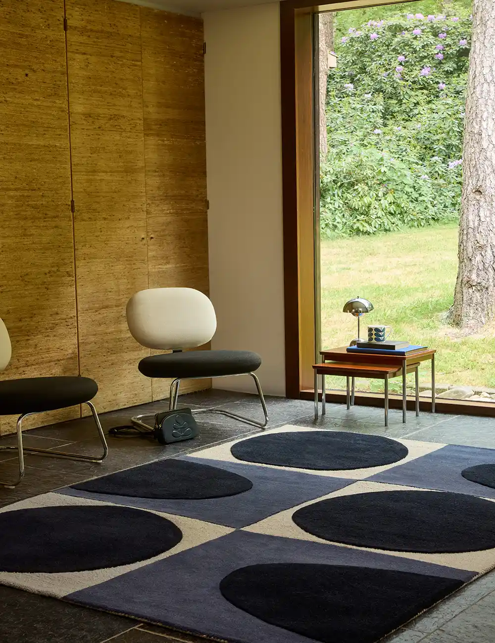 Orla Kiely Spot Square Rug – Blue / Navy (157908) - Image 2