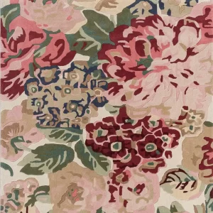 SAN Rose & Peony Rug – Red 045000