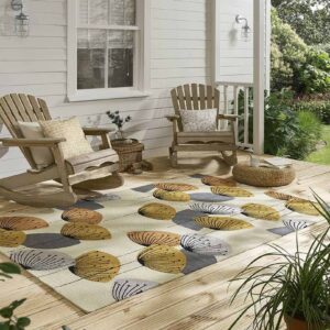 Sanderson Dandelion Clocks Ochre – indoor/outdoor 445803